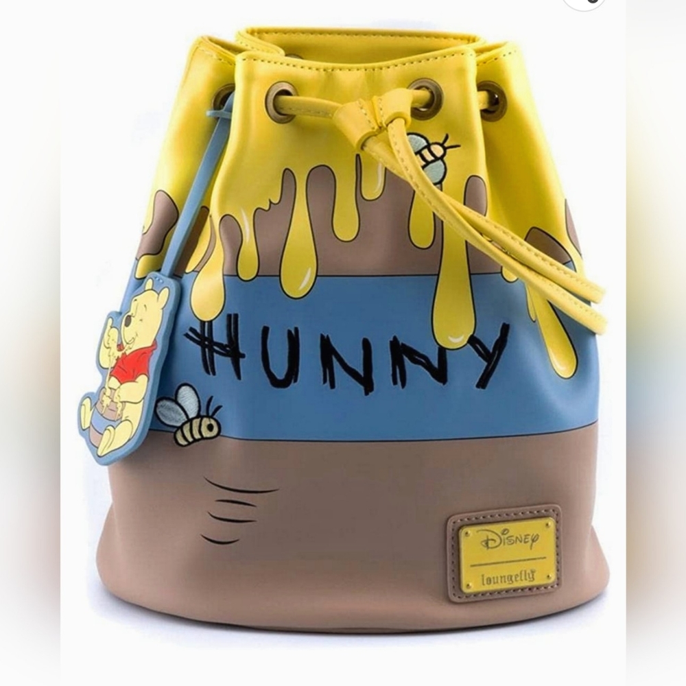 NWT Loungefly Winnie the Pooh 95th Anniversary Bucket Bag/New matching Wallet